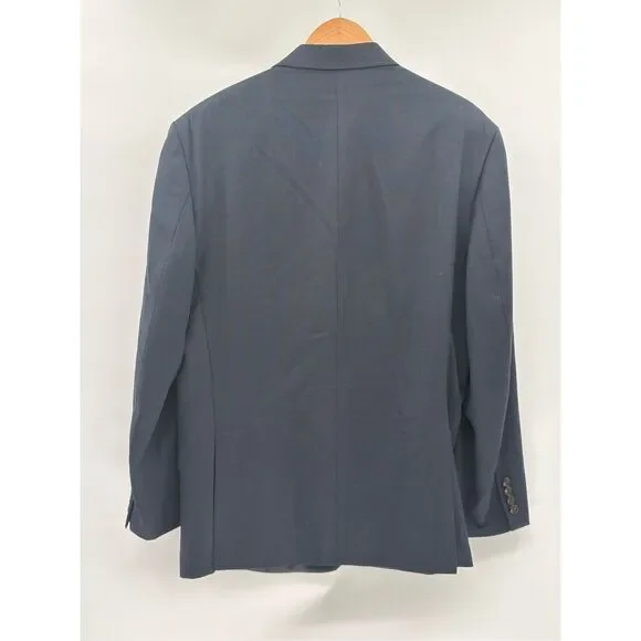 Lauren Ralph Lauren Sport Coat Suit Jacket Blazer Navy Blue Size 46R Double Vent
